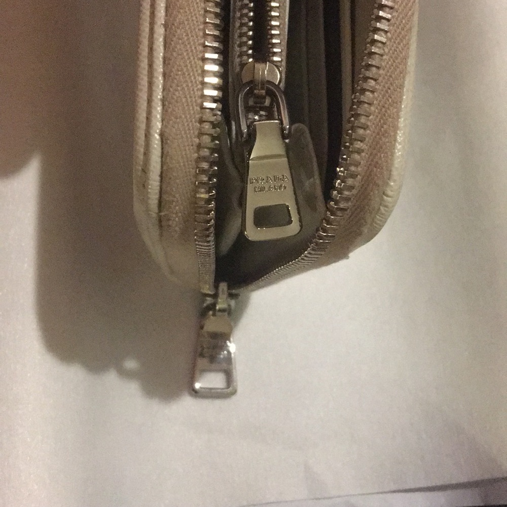 PRADA Pyramid Lux Saffiano Crystal Studded Wallet - Picture 6 of 8